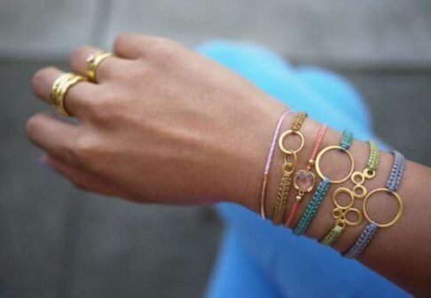 bracelets on the arm as talismans of luck