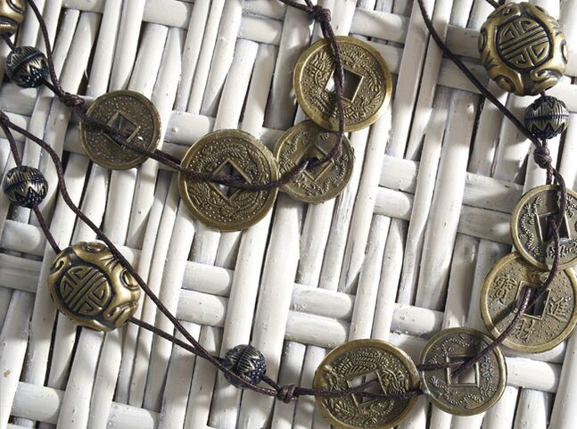 Chinese coins as amulet for money